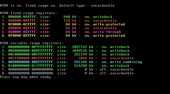 MTRR with WC on