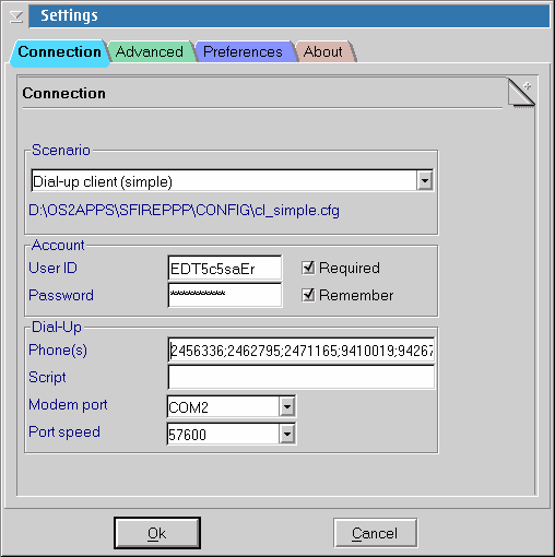 Settings: Connection