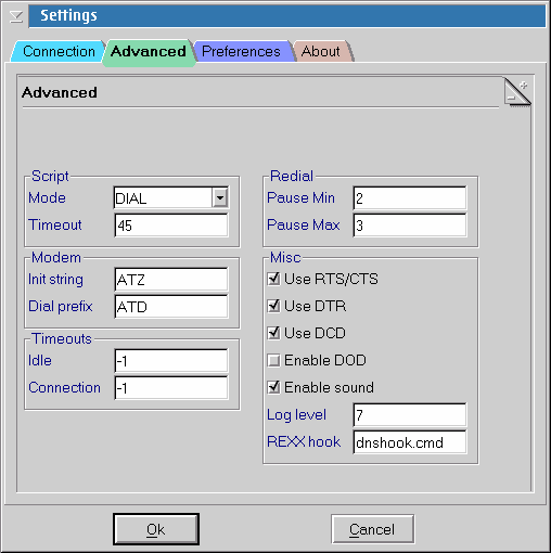 Settings: Advanced